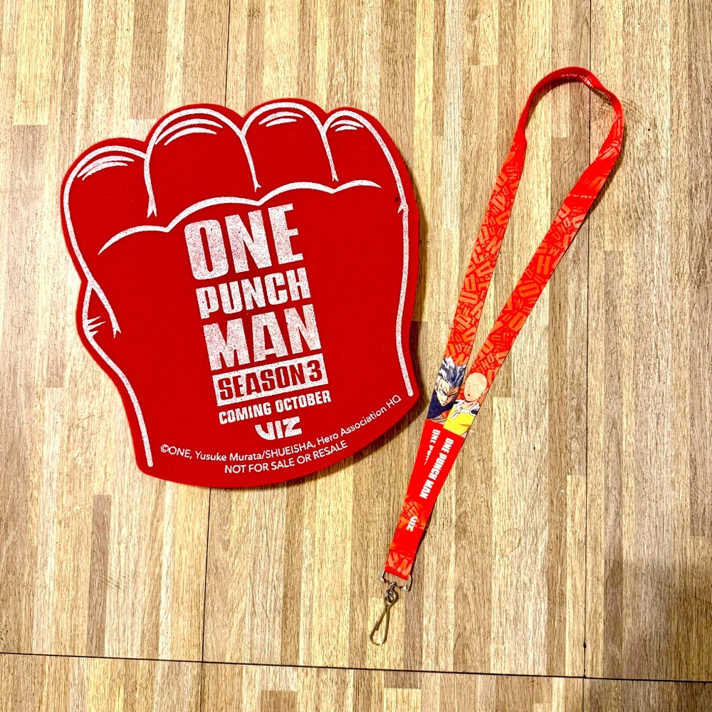 ONE PUNCH MAN Foam Fist and Lanyard AnimeNYC 2025 VIZ Season 3 Exclusive